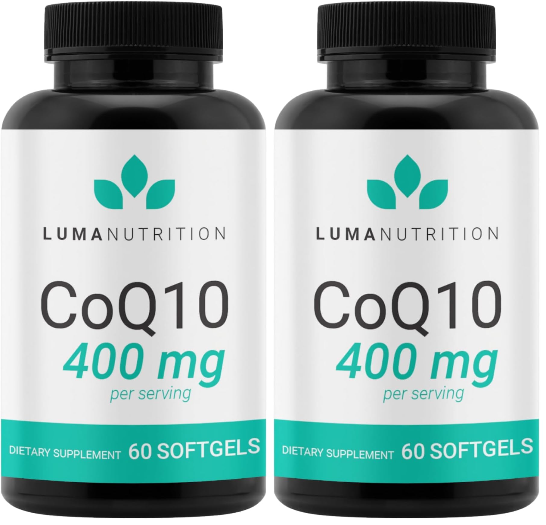 Luma Nutrition CoQ10 400mg Softgel Supplement - 60 Liquid Softgels (Pack of 2) 60 Count (Pack of 2)