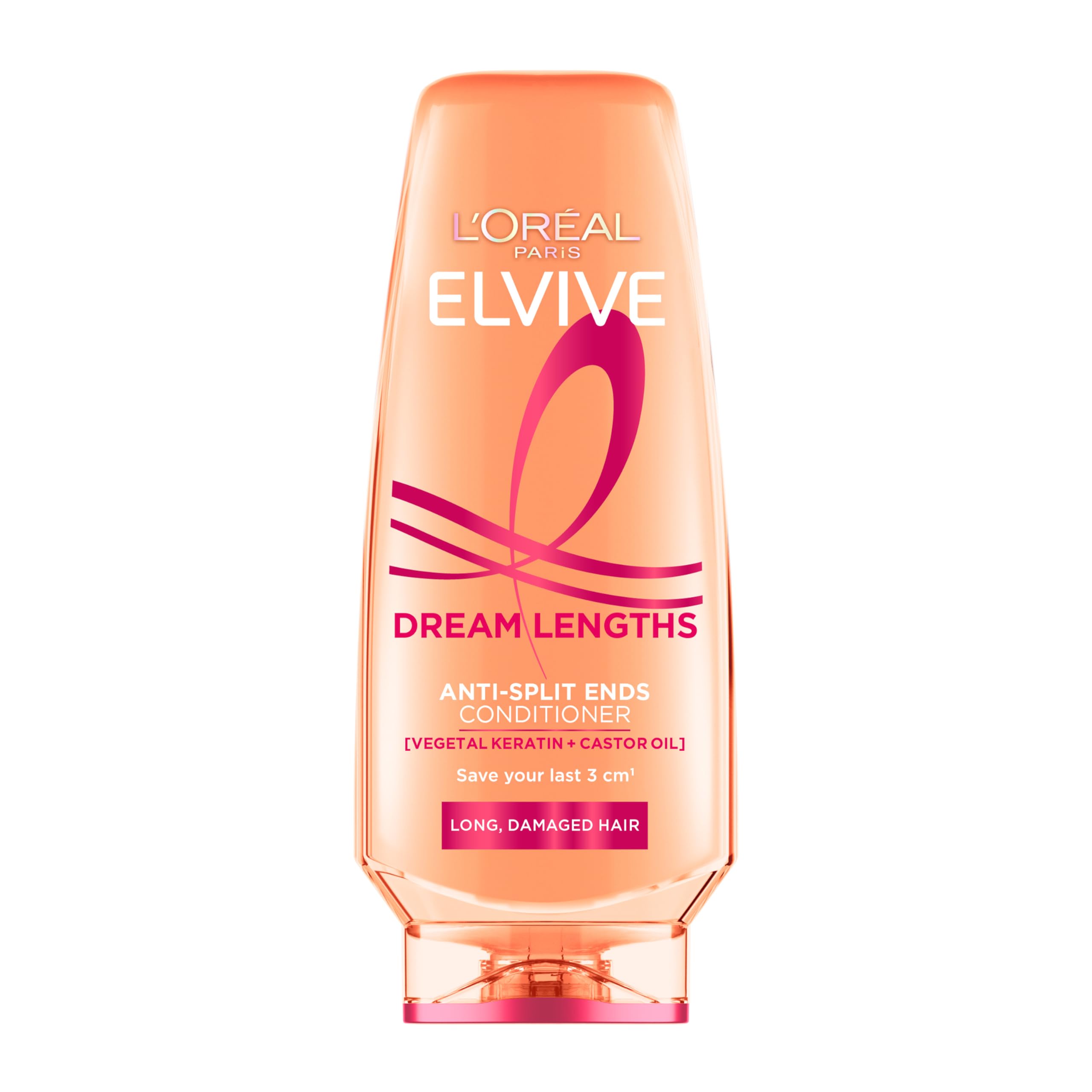 L'Oréal Paris Elvive Dream Lengths Anti-Split Ends Conditioner, with Vegetal Keratin & Castor Oil, for Long Hair, Suitable for all hair textures, 300ml