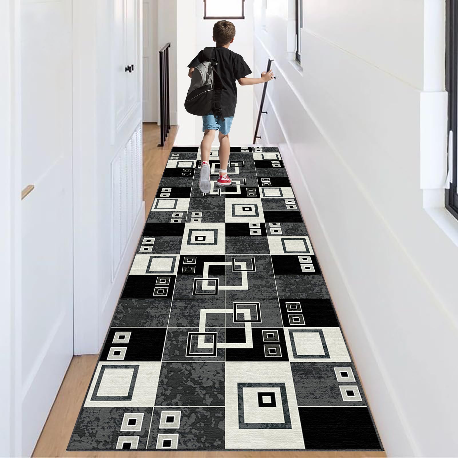 Tappeto lungo per corridoio 50 x 180 cm, lavabile, antiscivolo, per cucina e sala da pranzo, ingresso tappeto versatile per la decorazione della casa Felpudo Alfombrilla.