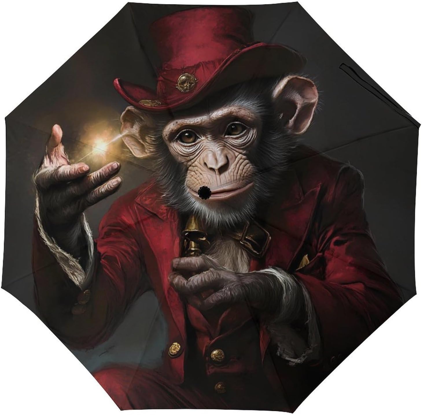 Magician Monkey Compact Umbrella 3 Folding Windproof Automatic Umbrellas Portable Travel Accessories