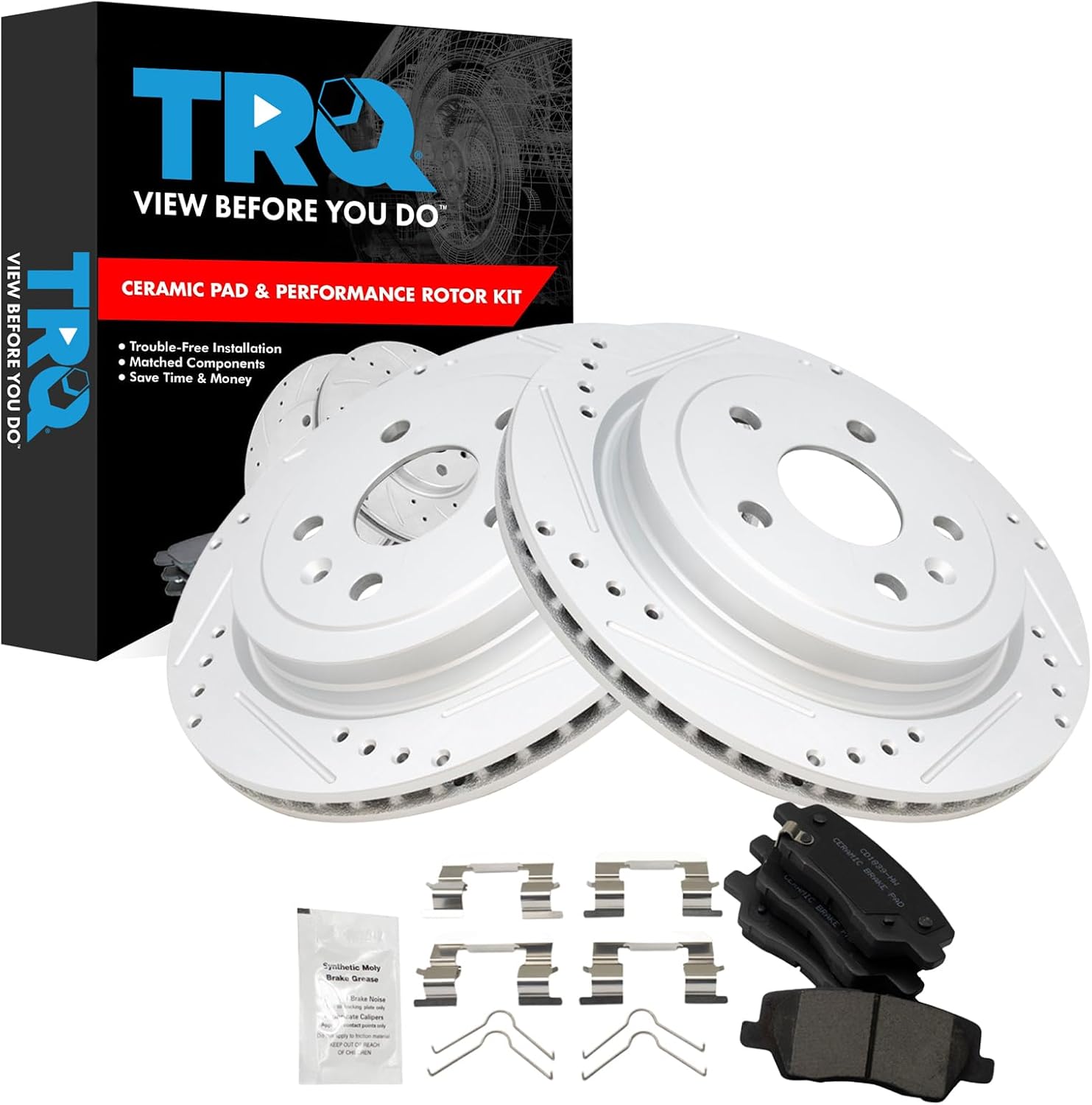 Rear Brake Pad & Rotor Kit for Cadillac CTS (2014-2018) - Ceramic