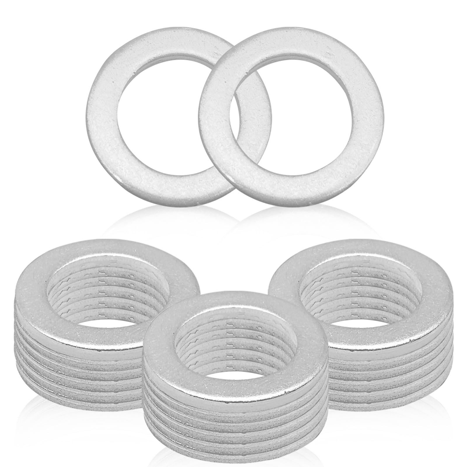 20PCS M14 Drain Plug Gasket Aluminum Engine Oil Crush Washers Replacement for Acura 94109-14000