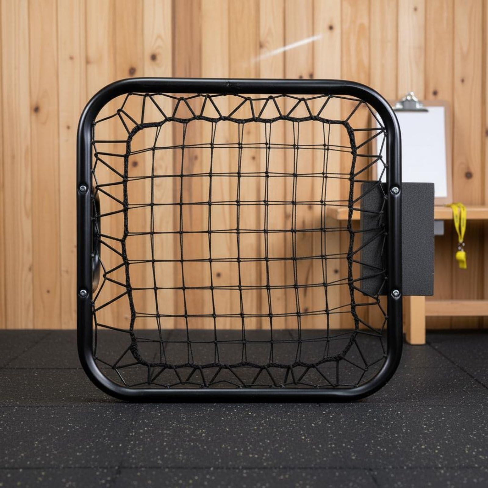 Qianly Mini Rete Rimbalzante Portatile Elasticità Forte Rebounder da Calcio Leggera Rete Rimbalzante Calcio per Portieri, Scuola