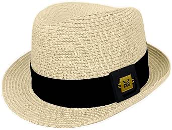 HEYANN Cappelli Trilby da uomo, 100% feltro di lana, cappello Fedora a tesa corta Cappello Panama per uomo classico Jazz Cap Derby Party Hat per uomo donna