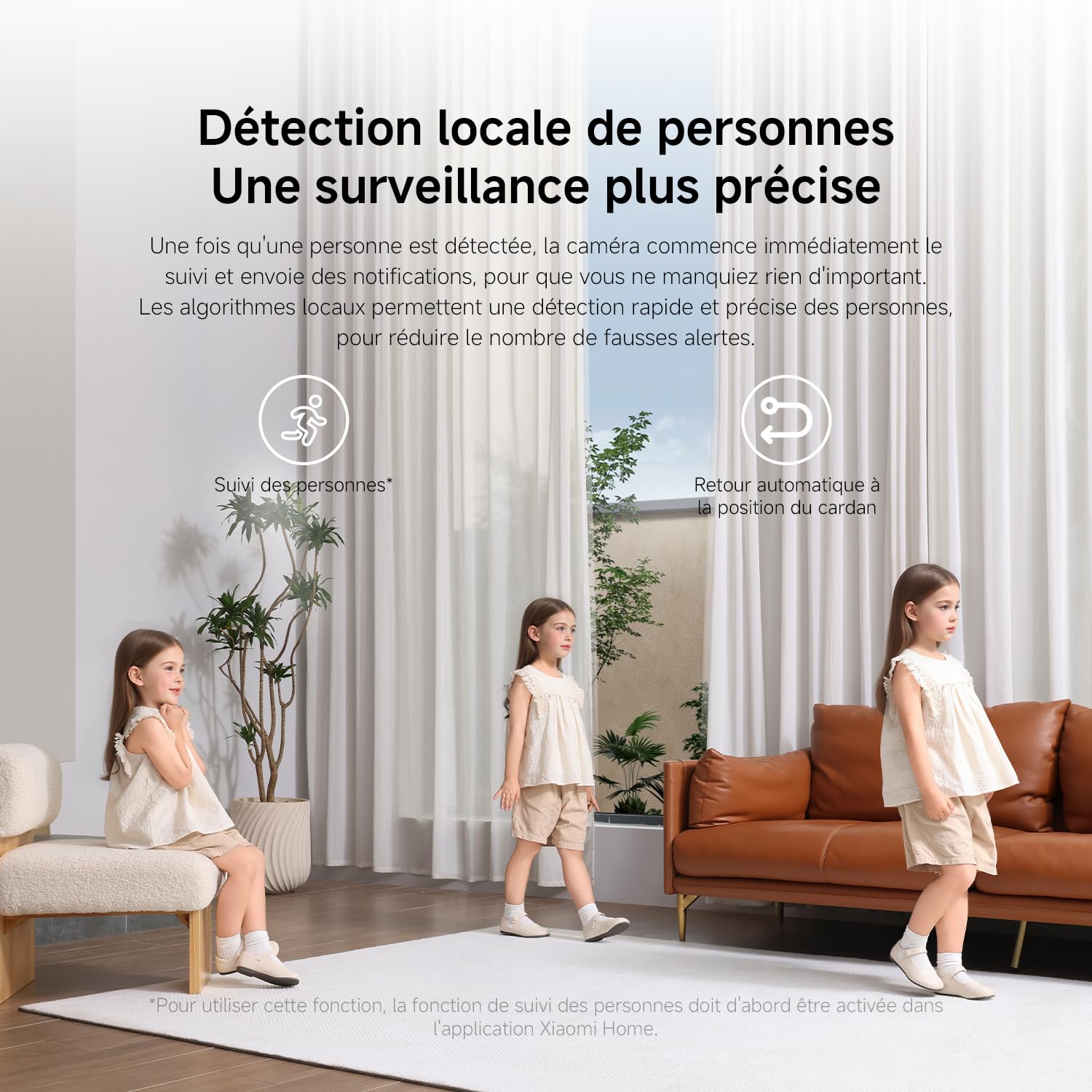 XIAOMI C500 Camera Interieur, 3,5K 6MP 360° Caméras de Surveillance, Alexa | Détection Personnes/Animaux, Suivi Auto, Couleurs Réelles En Faible Luminosité, Audio Bidirectionnel, Wi-Fi 6 2,4/5 GHz