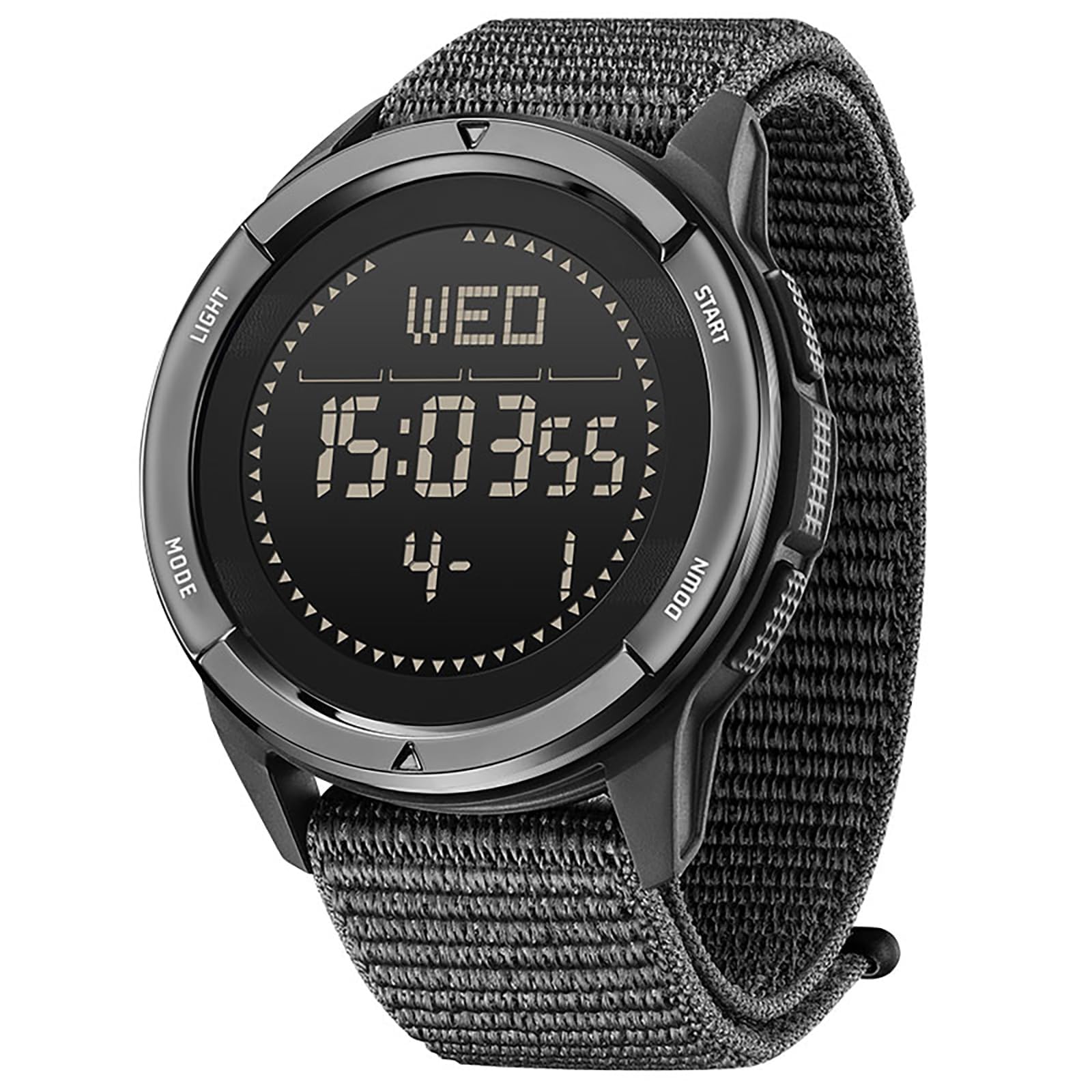 Montre militaire numérique pour homme - Boussole - Podomètre sans application et téléphone portable - Compteur de calories - Montre numérique - Montre tactique militaire - Étanche jusqu'à 5 ATM -