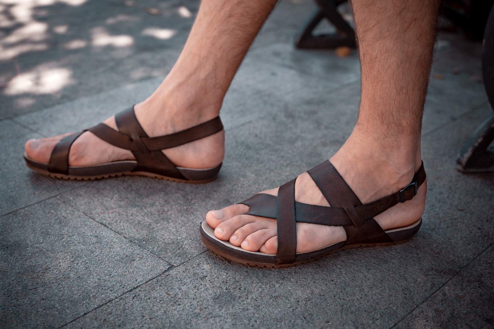 Harssidanzar Sandalias Piel Hombre