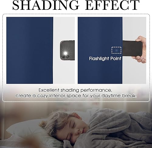 Miniatura 79 de RYB HOME Juego de 2 paneles de cortinas opacas grises de 63 pulgadas de largo, cortinas sólidas resistentes para oscurecer la habitación