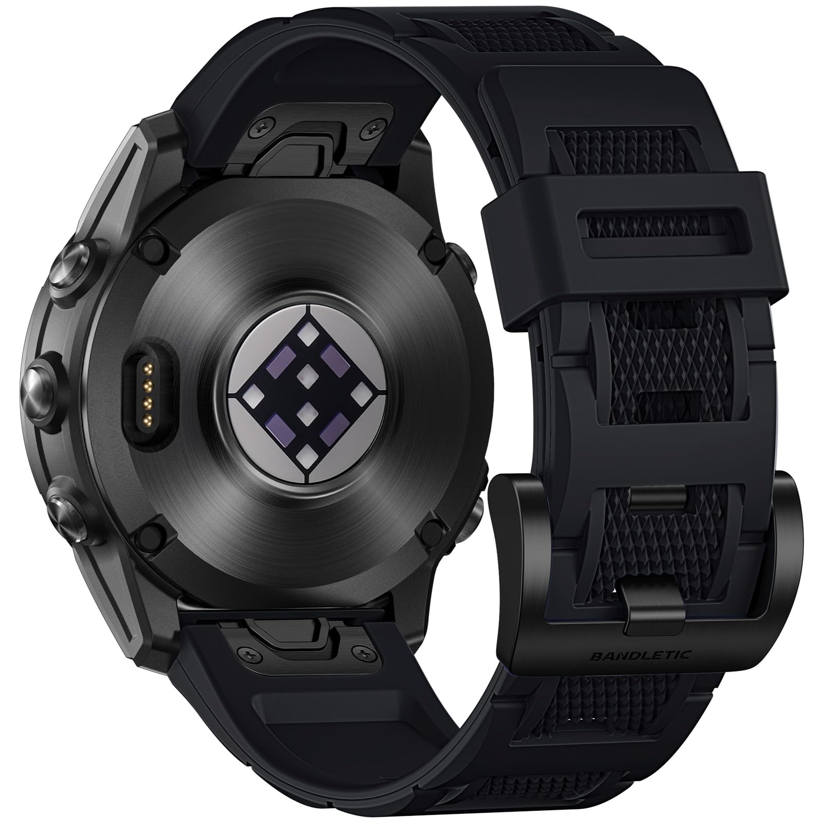 Bandletic Silicone Outdoor Band Compatible with Garmin Watch Quick Fit 26mm | Diamond-Tex…
