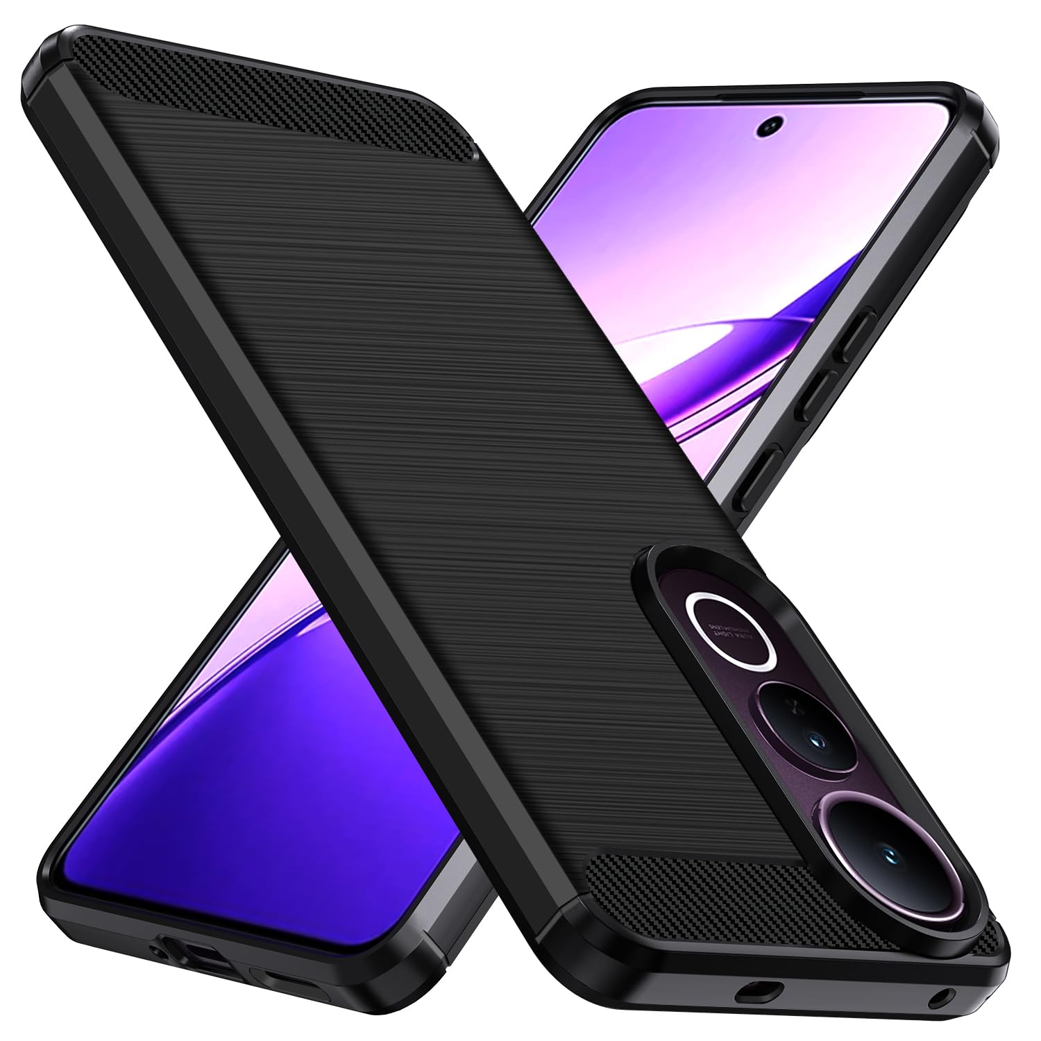 SEAHAI Cover per Vivo V50 5G / Vivo V50e 5G con Magnetico Adsorbimento Funzione, Ultra-sottile Glassato Traslucido Dura PC Custodia Silicone TPU Bumper Antiurto Case, Bianco