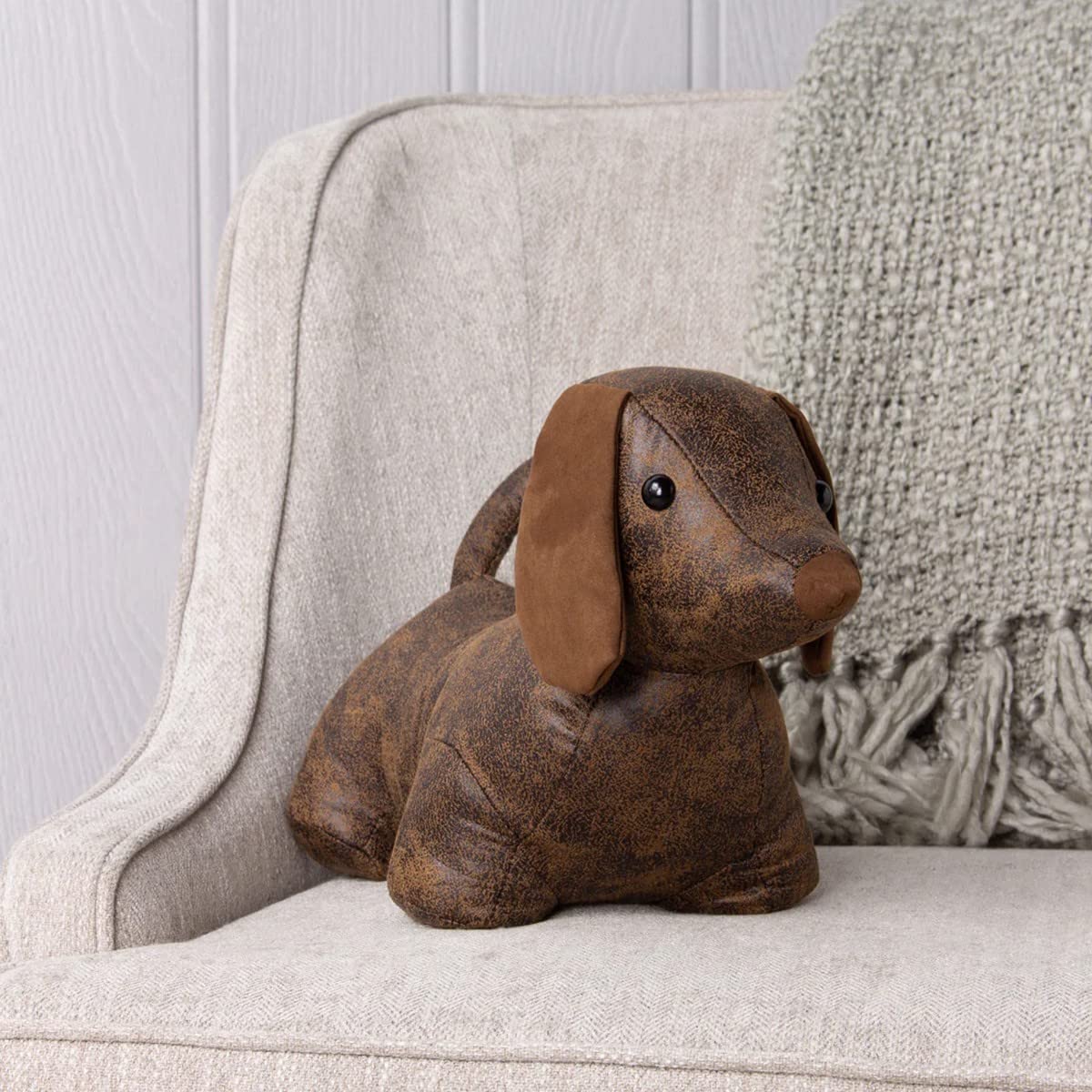 Paoletti Dexter Daschund Dog Fucide Porta in Pelle Fermata, Brown, One Size