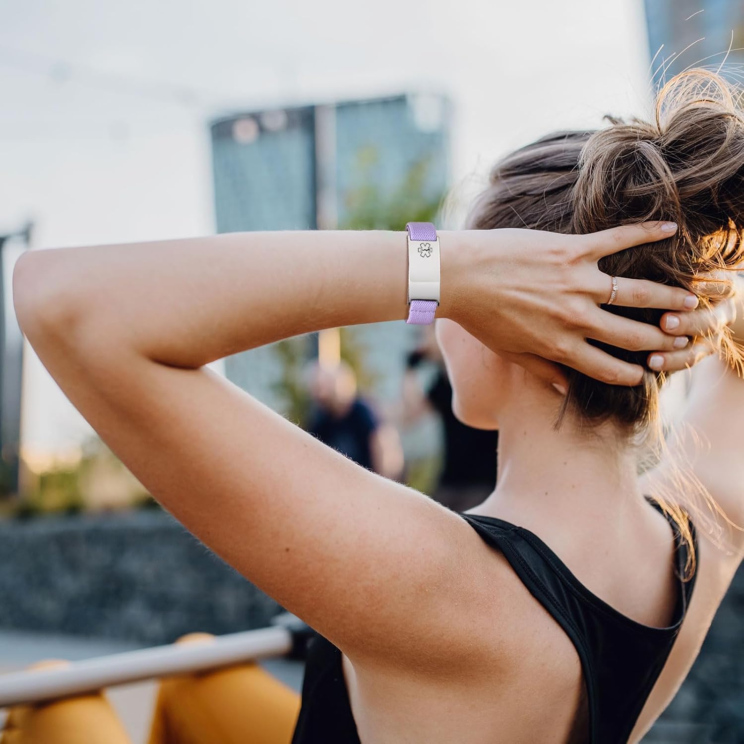 Personalized Medical Alert Bracelet for Men - Customized Elastic Strap Stainless Steel ID Bracelets Engraved Medic Info, Emergency Awareness Medic ID Bracelet for Autism Allergy Diabetic Epilepsy - Image 3