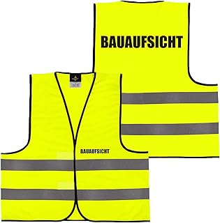 Shirt-Panda Warnweste · Gelb Orange · beidseitig Bedruckt auf Brust und Rücken · Ordner, Security, Brandschutzhelfer · gro...