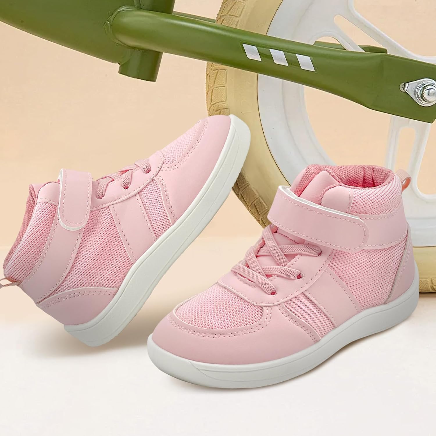 Kids High Top Sneakers Boys Girls Wrestling Shoes Tennis Walking Hiking Waterproof Boots Anti-Skid Athletic Running Shoes