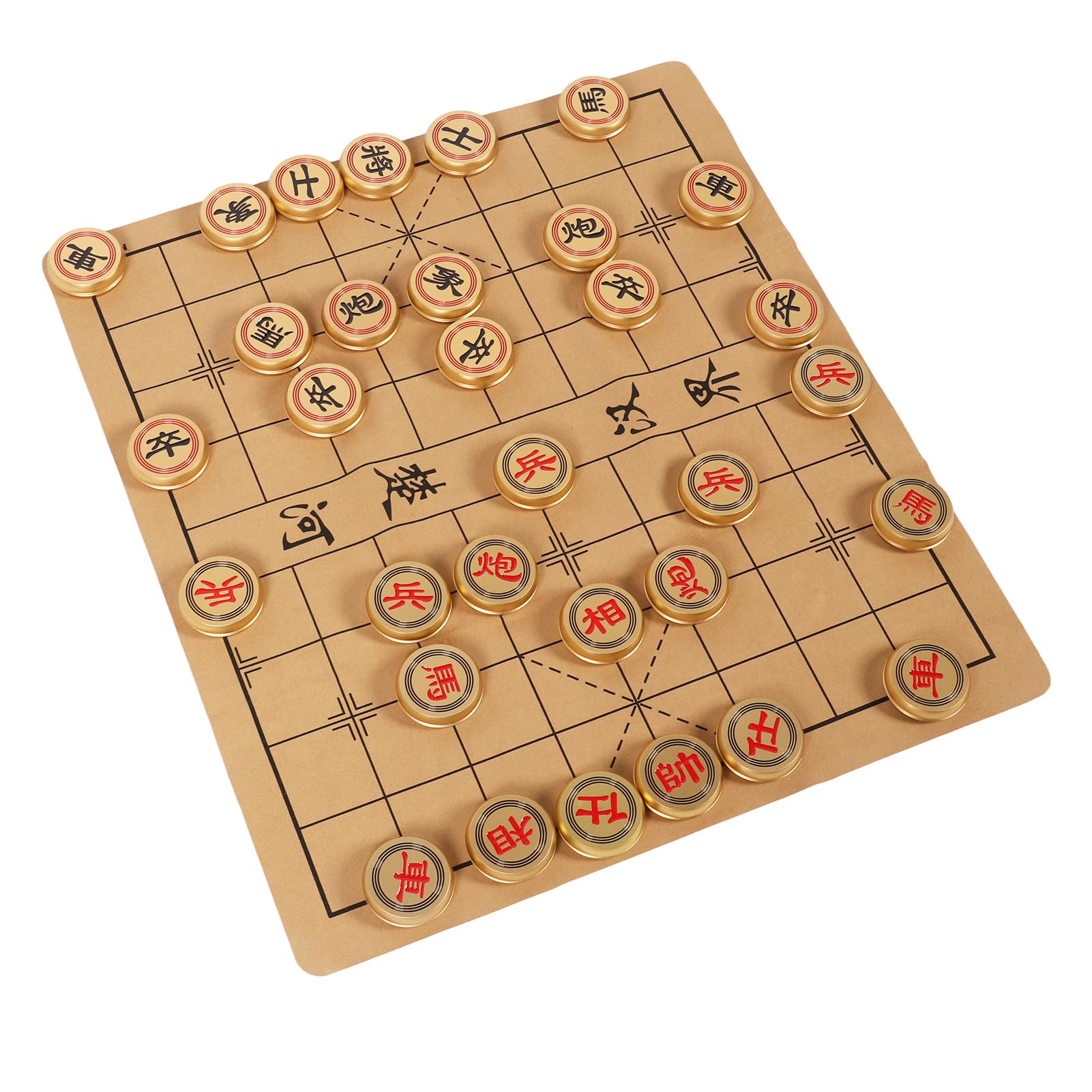 Set di scacchi cinesi WW Xiangqi in lega di alluminio Set di scacchi cinesi portatile con tavola pieghevole EEE