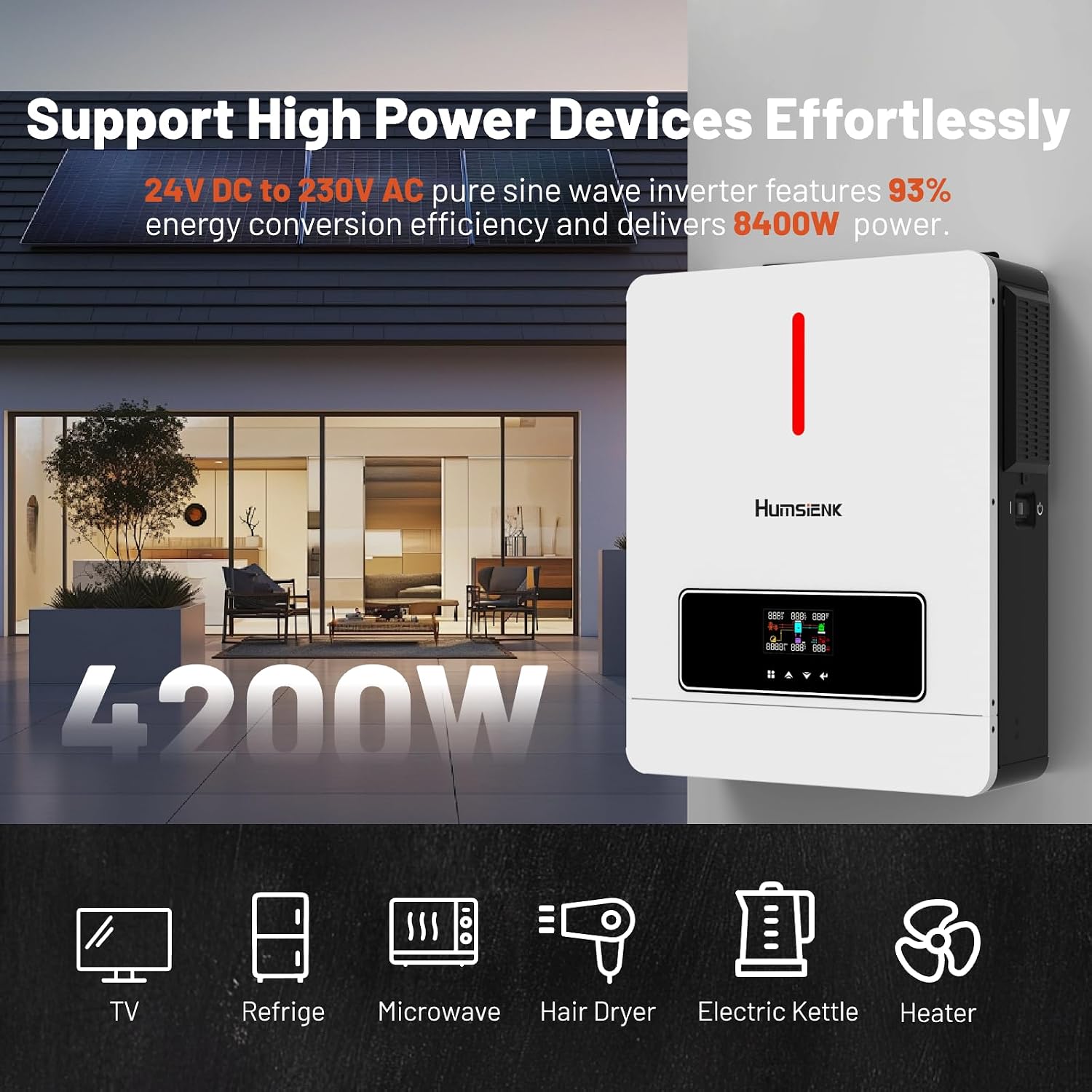 Humsienk Inverter supporting high power devices