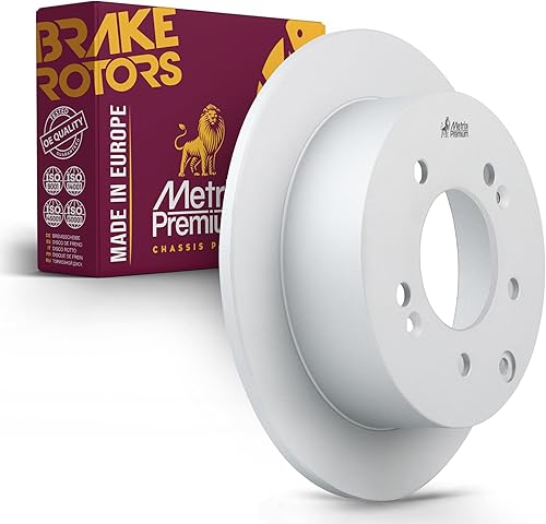 Metrix - Rotor de freno de disco sólido con revestimiento trasero para Kia Soul, Kia Forte, Kia Forte Koup