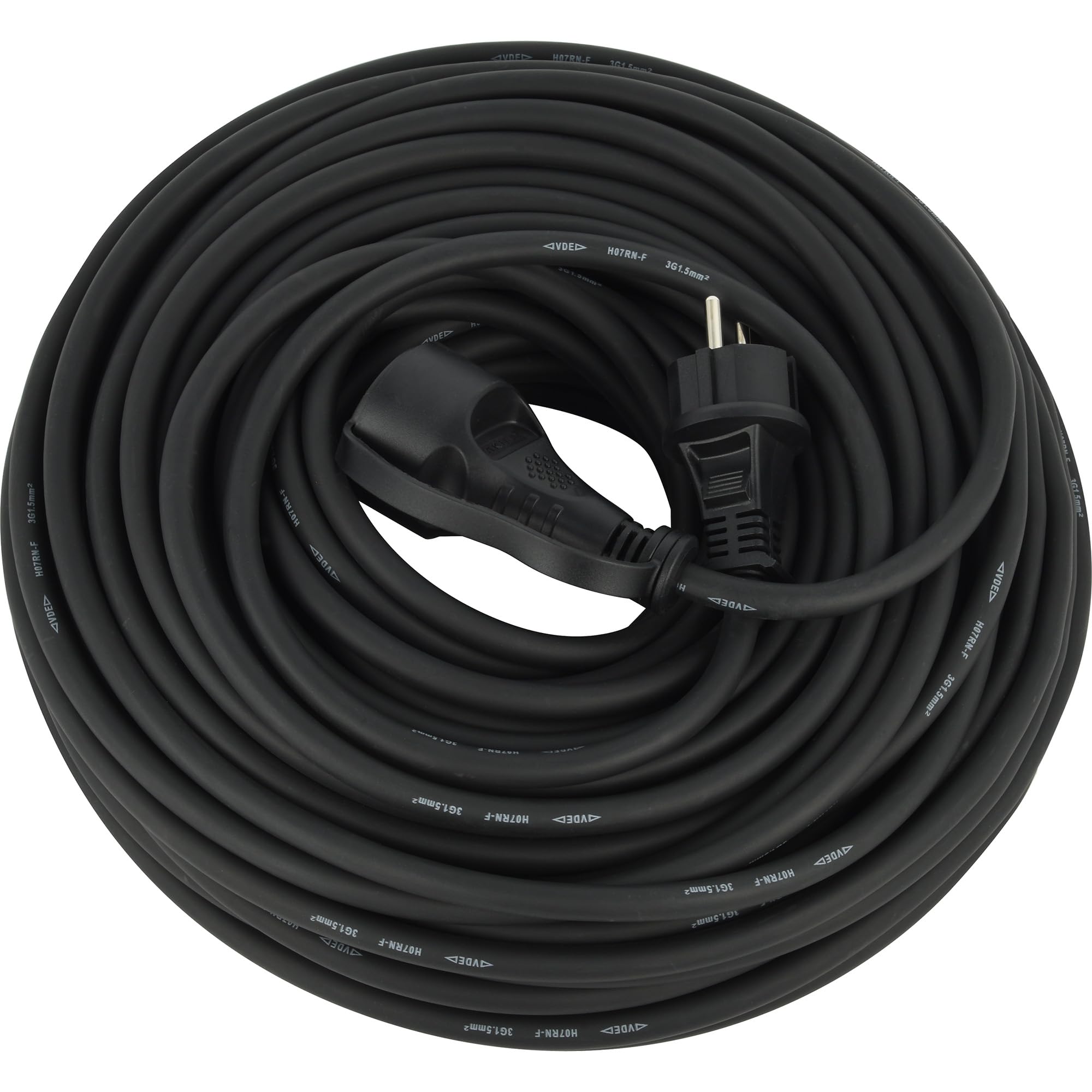 Electraline 20858028D - Prolunga elettrica IP44 Profesionne, impermeabile, 25 m, colore: nero, sezione 3G2,5 mm²