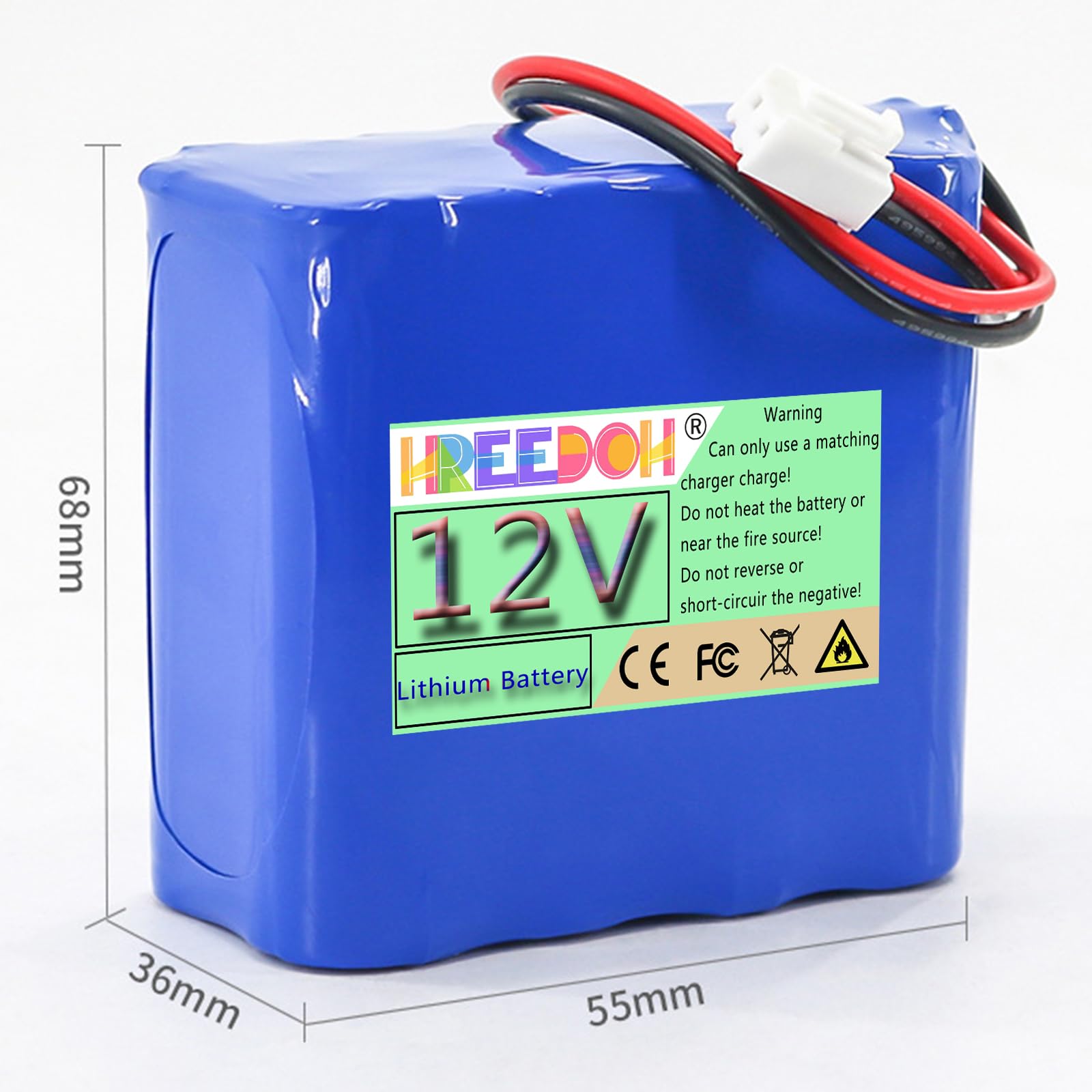 FREEDOH 電動自転車用リチウムイオンバッテリー Amazon | FREEDOH 12V リチウム バッテリー パック 12V 3AH 4AH 5AH