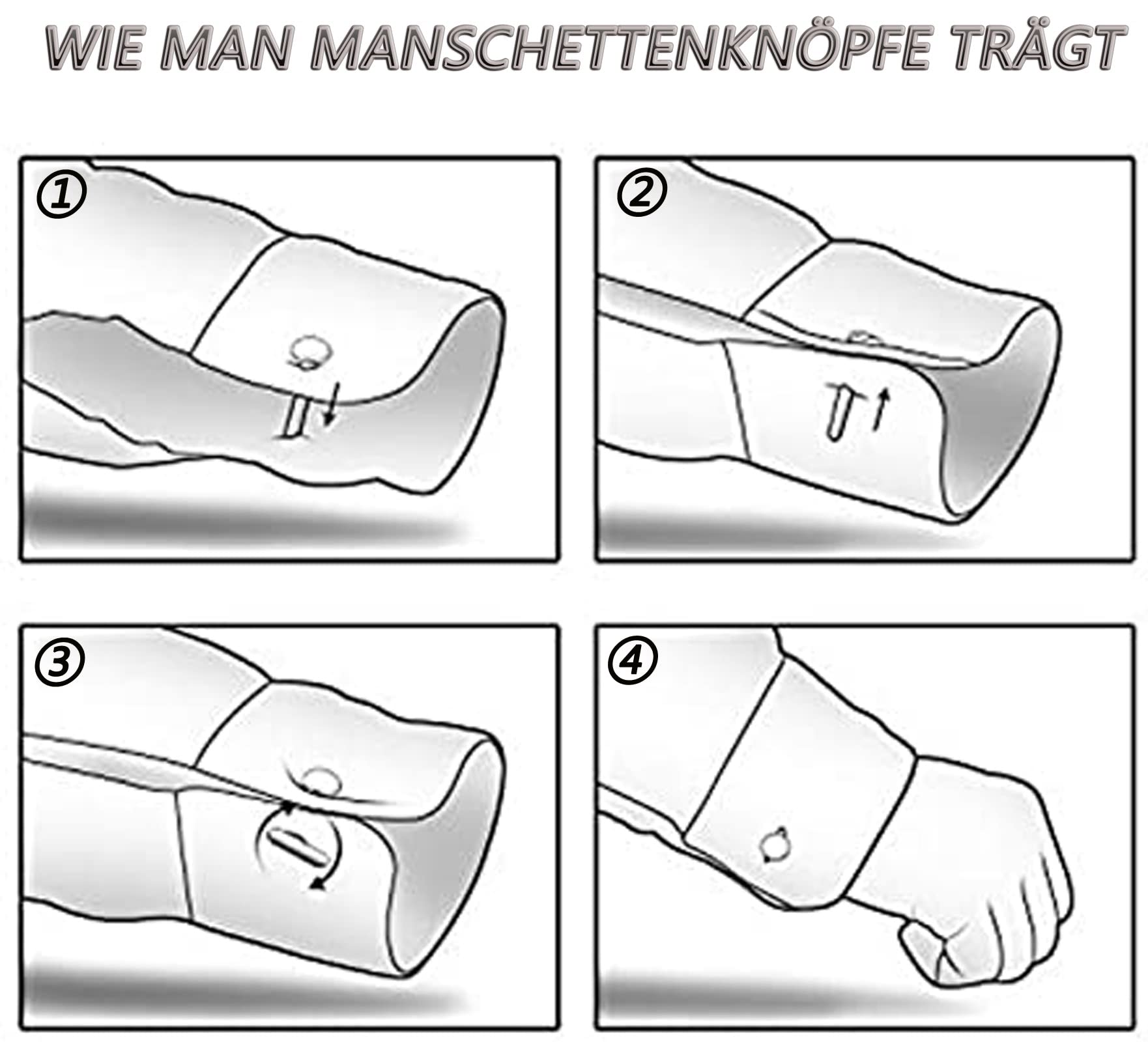 Manschettenknöpfe Krawattenklammer, geometrische Manschettenknöpfe für Herren, Silberne Manschettenknöpfe Krawattenklammern für Unternehmen