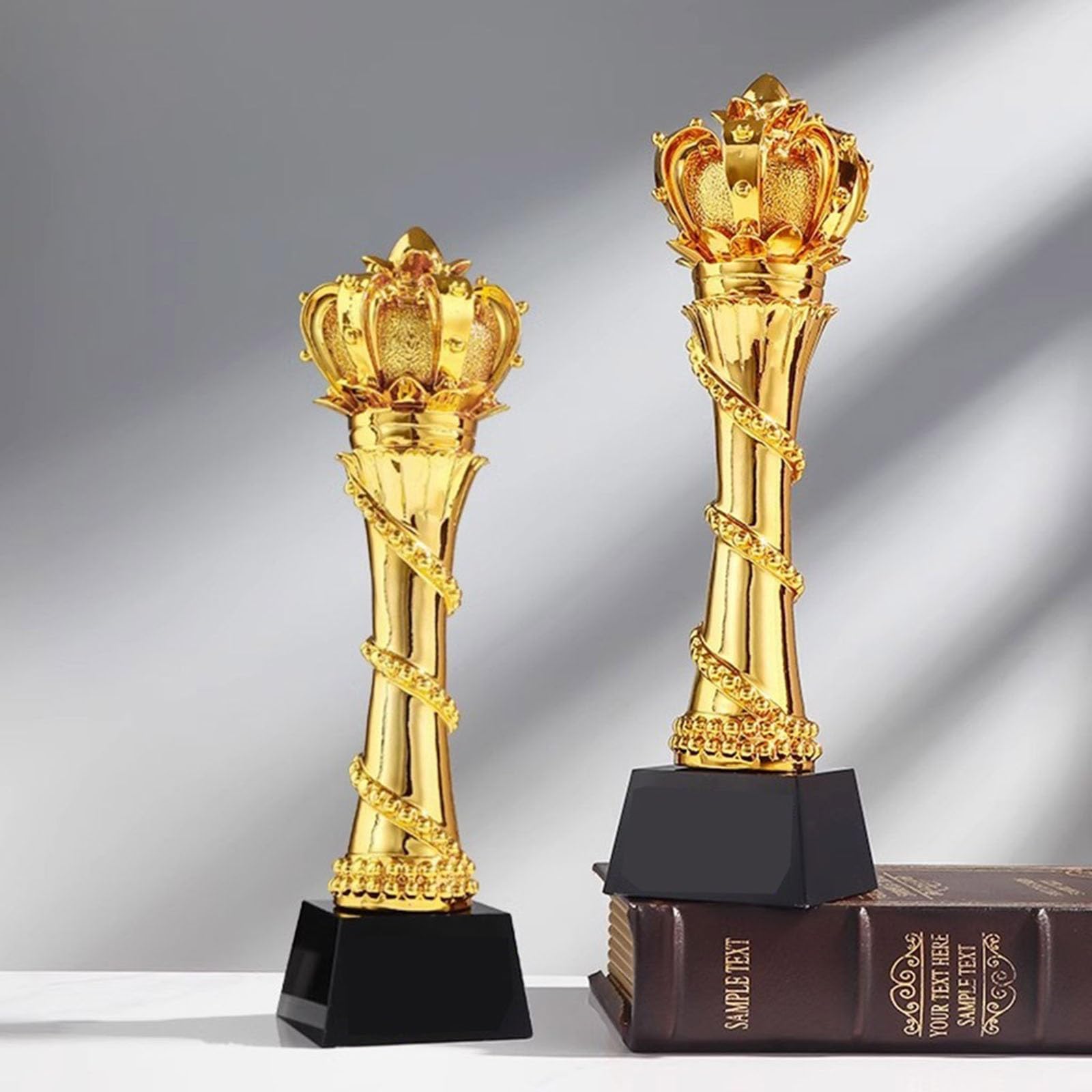 Trofeos, medallas y premios Trofeo De La Corona De Oro Trofeo del Campeonato De Ventas De Rendimiento Premios Trofeo Conmemorativos del Concurso. Decoraciones De Escritorio para El Hogar