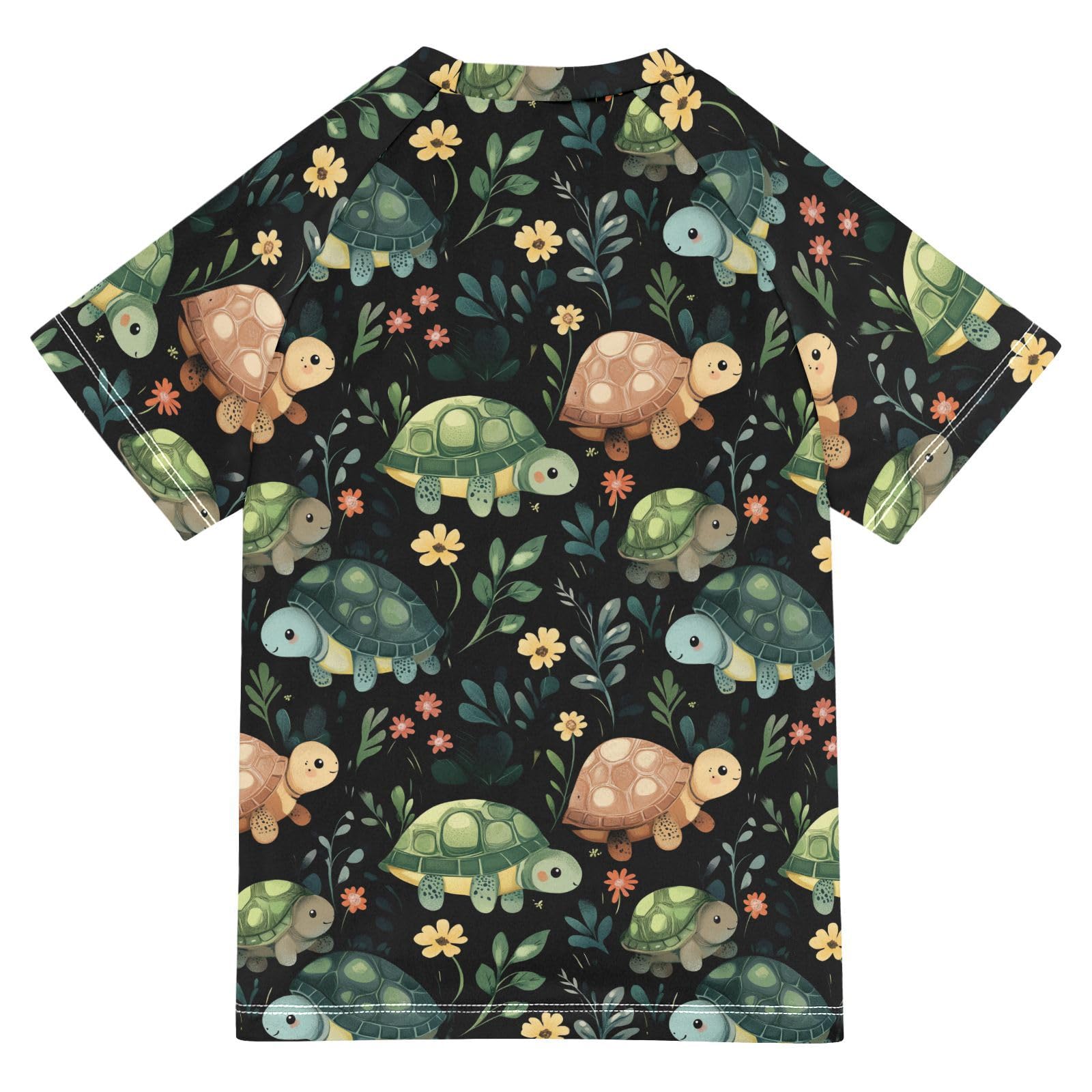 Short Sleeve Bathing Suit Girls Rashguard Swimsuit for Girls Rash Guard for Girls 11-12T Cartoon Cute Turtle