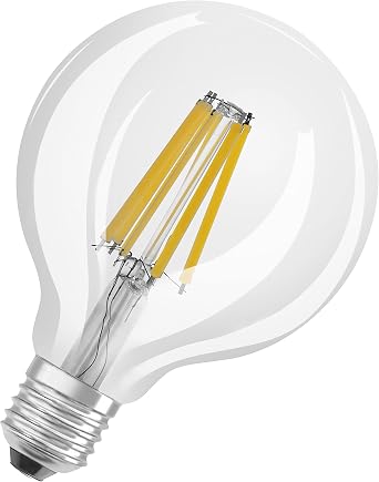 OSRAM Superstar dimmable LED lamp with Extra high Colour Rendering CRI90, E27-base Filament Optics,Warm White 2700K, 1521 Lumen, 100W-replacement, dimmable, 1-Pack [Energy Class D]