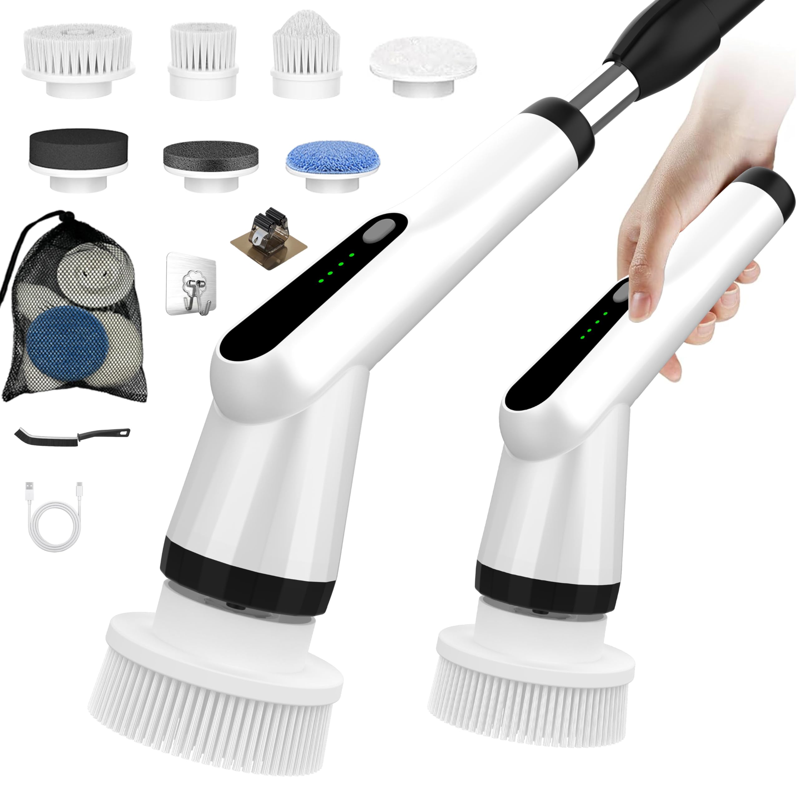 Brosse nettoyage électrique pour éliminer le calcaire de la douche sans effort de dos