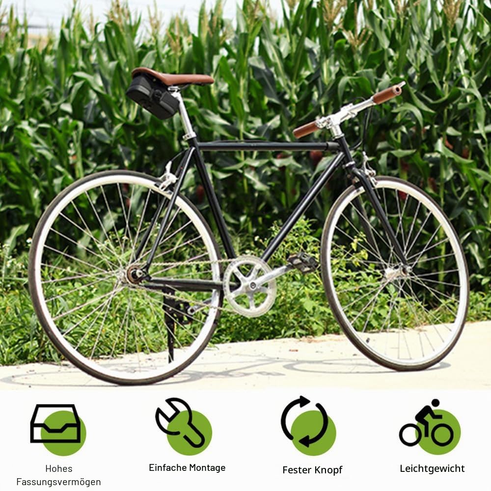 DONGKER Bike Bag, 0.8L Fahrrad Satteltasche mit Capture-System, Wasserdichter Fahrradsitz Tasche für MTB, Rennrad, e-Bike