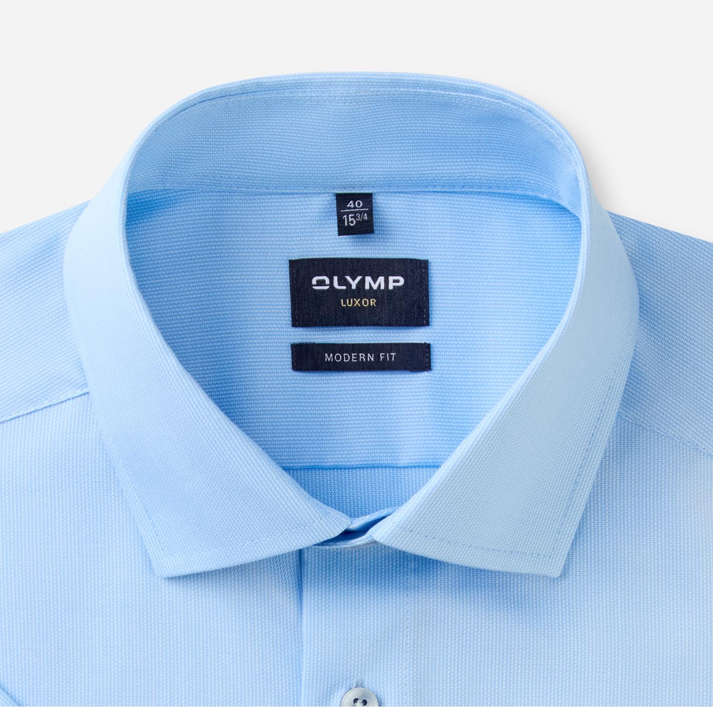 OLYMP Herren Oberhemd Kurzarm Luxor,Faux Uni,465 Modern Fit 20,19 Global Kent
