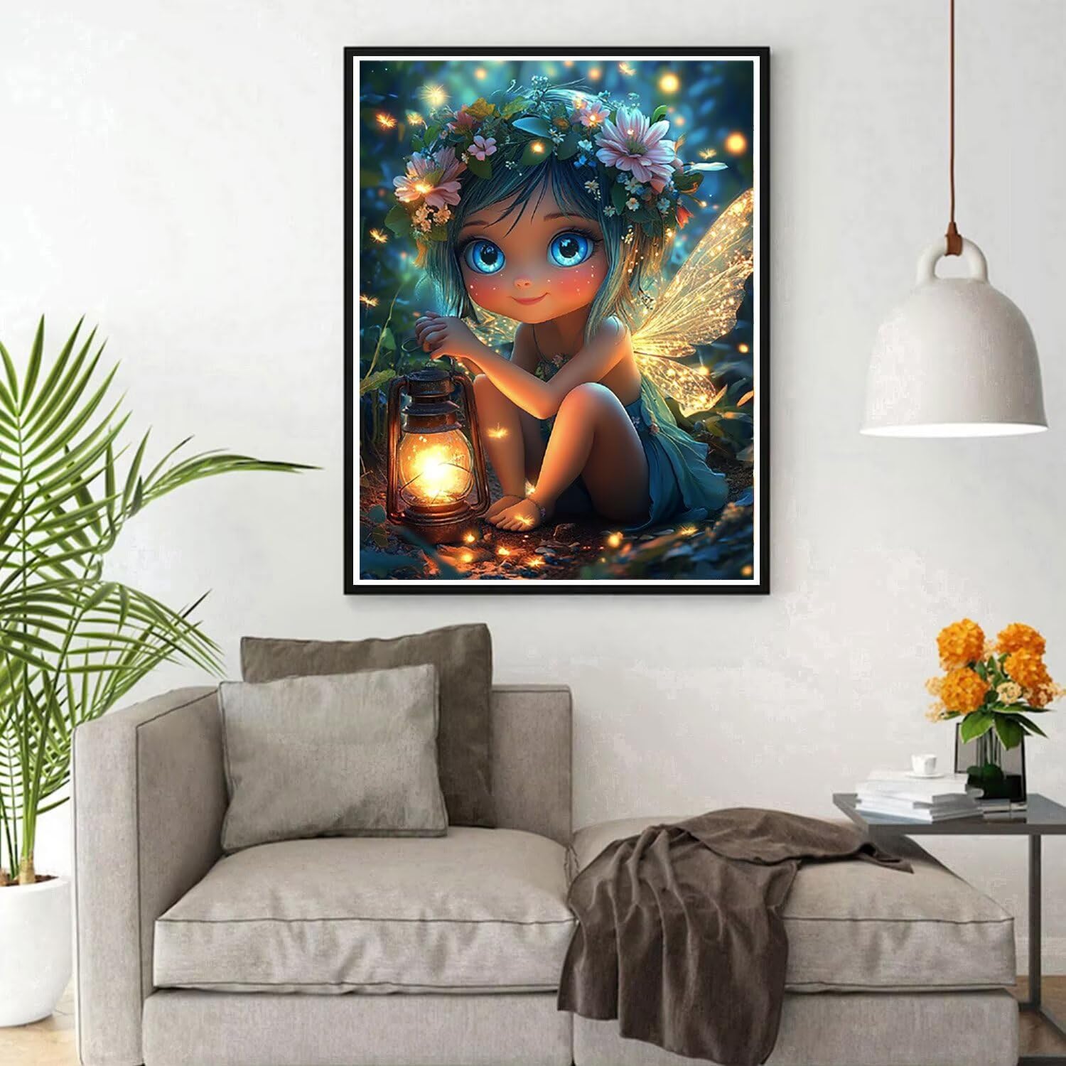 Mädchen Diamond Painting Erwachsene für Bastelset Kinder ab 6 Jahre, 5D Amazon Diamond Painting Viereckige Steine Engel, DIY Full Diamant Set für Wanddeko Hauswand Festival Geschenke 70x90cm C3-885
