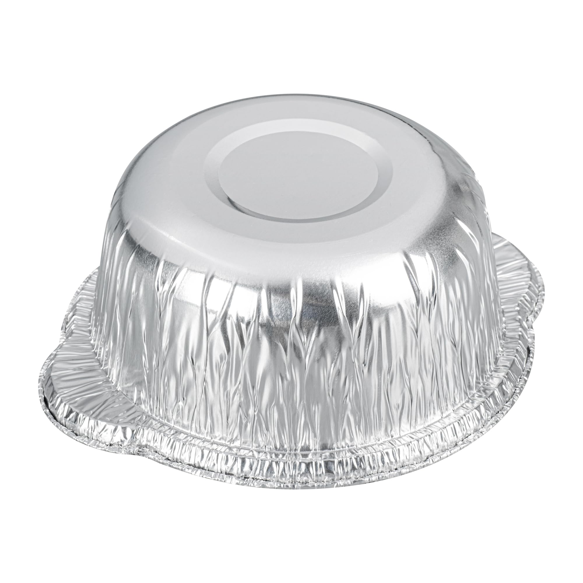 Restaurantware Foil Lux - Sartenes y tapas de 34 onzas, 10 ollas desechables con tapas, listas para horno, compatibles con estufas, bandejas de aluminio para hornear, congelables, para acampar al aire