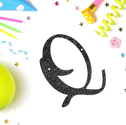 Miniatura 3 de Cartel negro con purpurina Libra Queen, pancarta de temporada de Libra para niñas Libra mujeres, decoración de fiesta de cumpleaños, guirnalda de