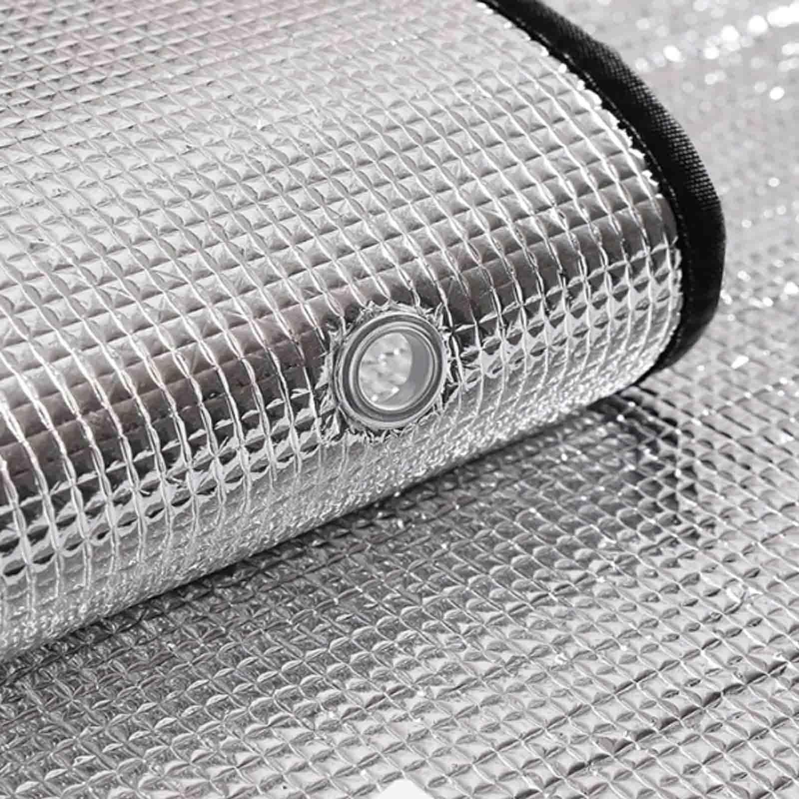 Aluminium Insulation Foil,Window film heat reflector,100% Blackout Window Cover,No Glue NO stick,Privacy Protection,for Sun Room/Rental Apartment/Office/Skylight/Balcony,50x100cm/19.7x39.4in(Gray,50x1