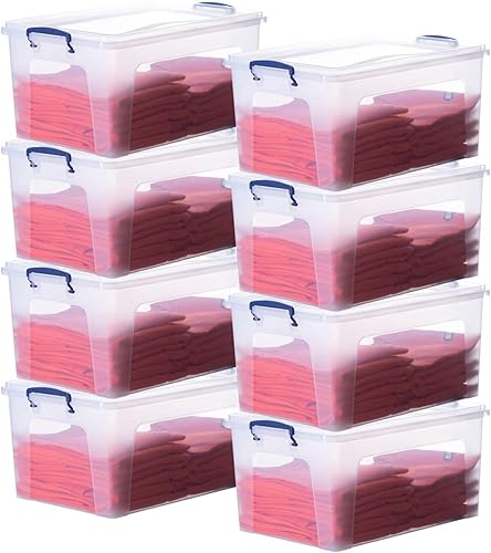 Miniatura 27 de Superio Cajas de almacenamiento transparentes con tapas, contenedores de plástico de 4.5 cuartos para organizar, cajas apilables, sin BPA, no