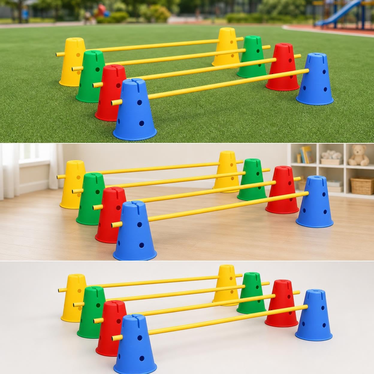 Entrenamiento Infantil Saltables con Paso Juego Interactivo para sarrollo Coordinación y Física Estructura Robusta, Style to 2
