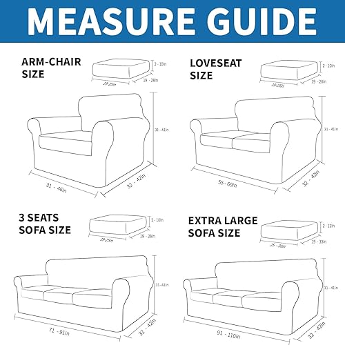 Vista 66 de XINEAGE Funda reclinable de 4 piezas de jacquard elástica con bolsillo, protector de silla reclinable lavable para niños, mascotas, perros y gatos