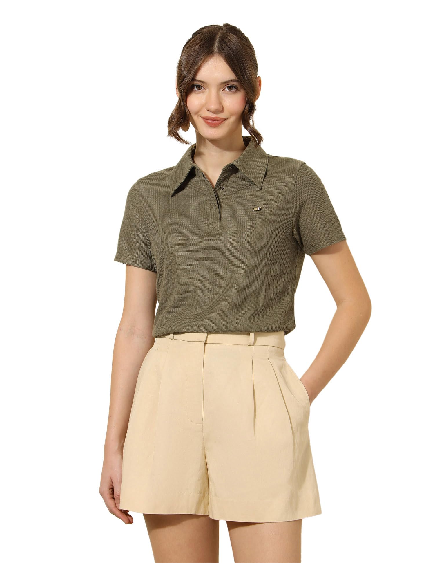Women's Regular Fit Polo Shirt (UWSS25PTS346-image-45