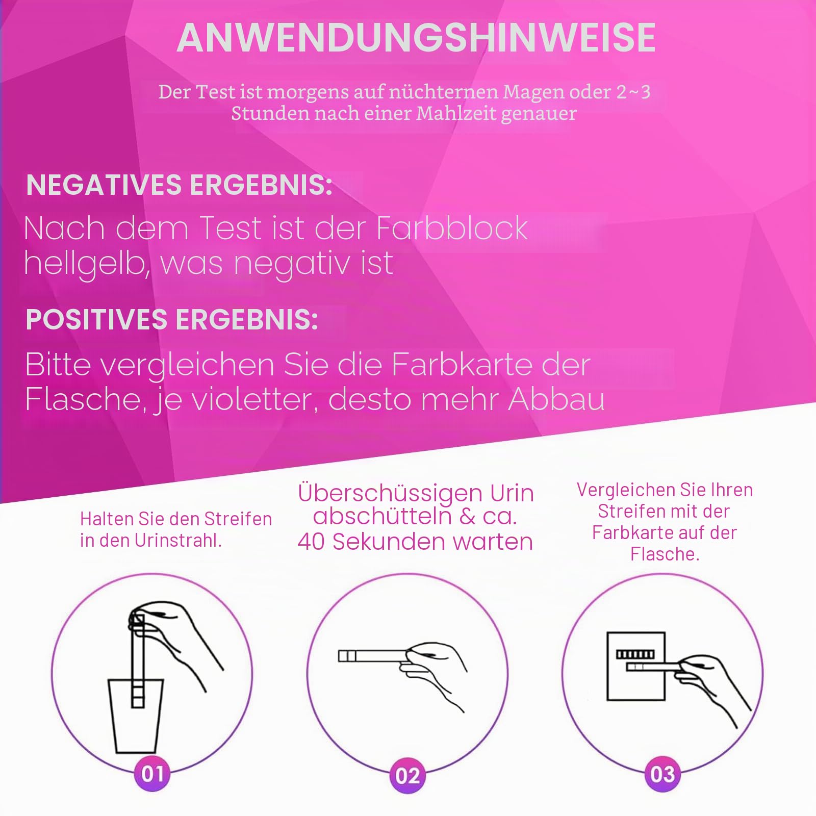 200 Stück Ketose Teststreifen, Ketostix für Keto Ernährung und Diät, Ketostix Teststreifen Zum Testen Des Ketosespiegels, Heimgebrauch, Beutel aus Aluminiumfolie