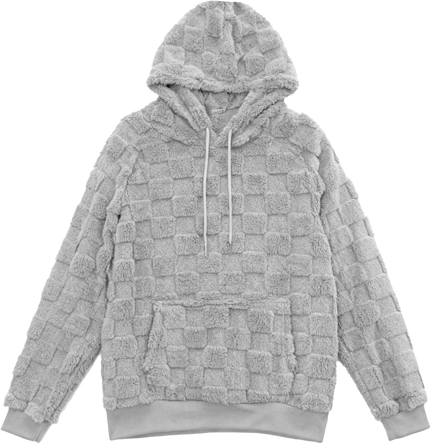 VahRuta Sherpa Hoodie Men Hooded Sweatshirt Winter Hoodies For Men Pullover Fleece Soft Long Front Pocket Hoodies - Image 5