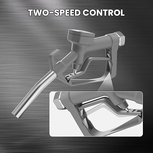 Miniatura 3 de Boquilla de combustible manual NPT de 1 pulgada con gancho  Para bombas de combustible manuales y eléctricas  Gasolina y diésel  Caudal máximo de