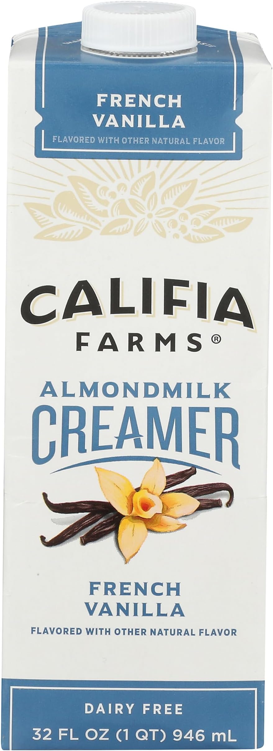 CALIFIA Farms Almond Milk Vanilla Creamer, 32 Ounce (Pack of 6)