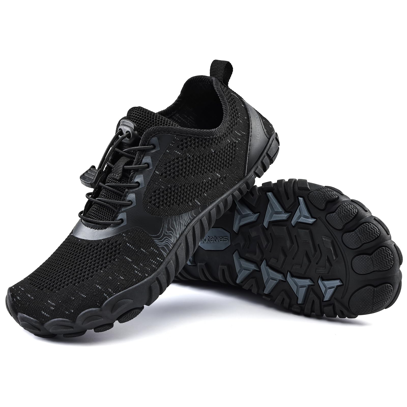 WateLves Barfuss Schuhe Damen Fitnessschuhe Knit Barfußschuhe Herren Minimalistische Breiter Zehenbox