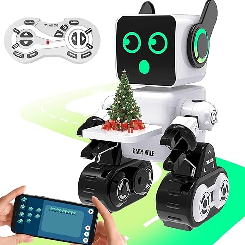 okk Juguetes robot para niños, robot de control remoto y aplicación, juguetes interactivos programables con banco de monedas, robot educativo