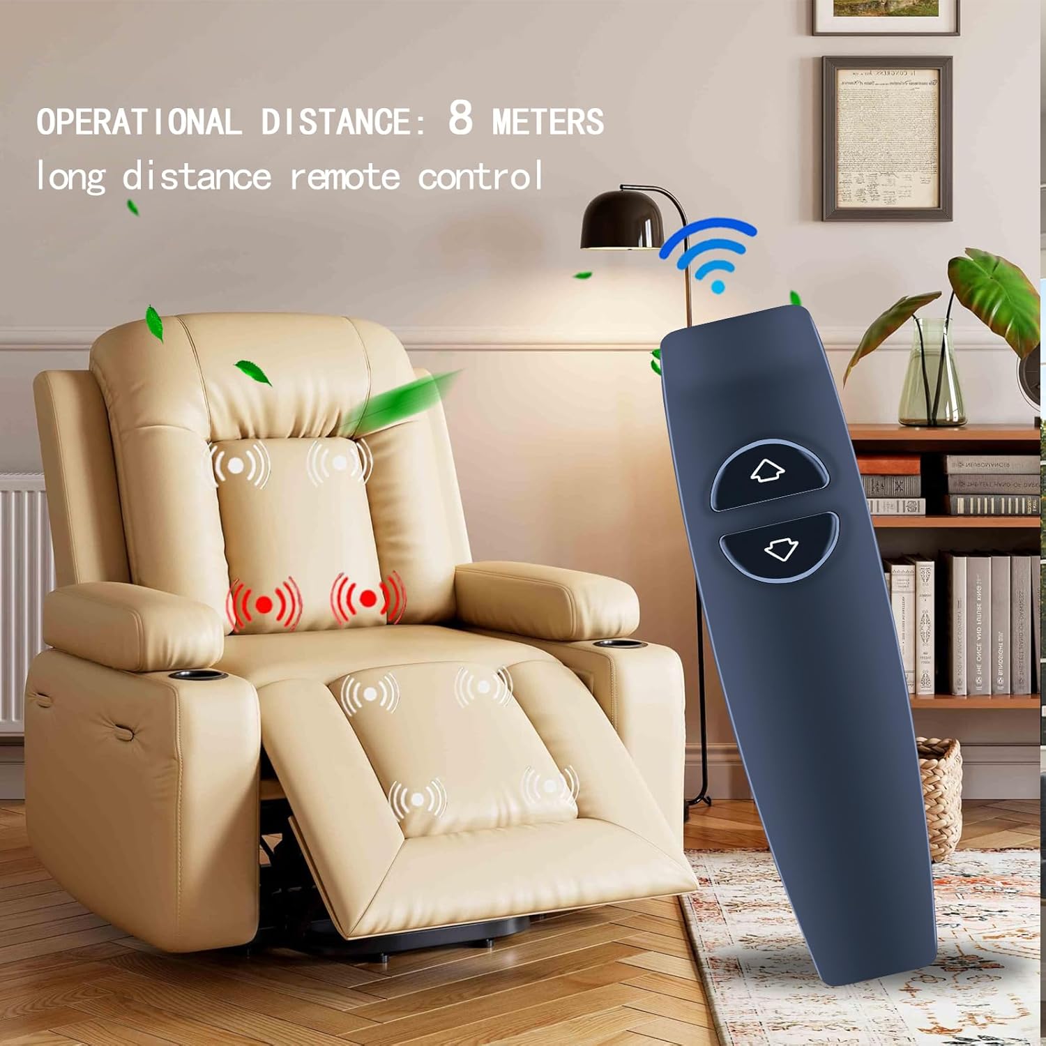 RETROSUN Lift Chairs Power Recliners Replacement Remote Control, 2 Button 5 Pin Hand Controller Prong KDH160H, with USB ＆ Backlit