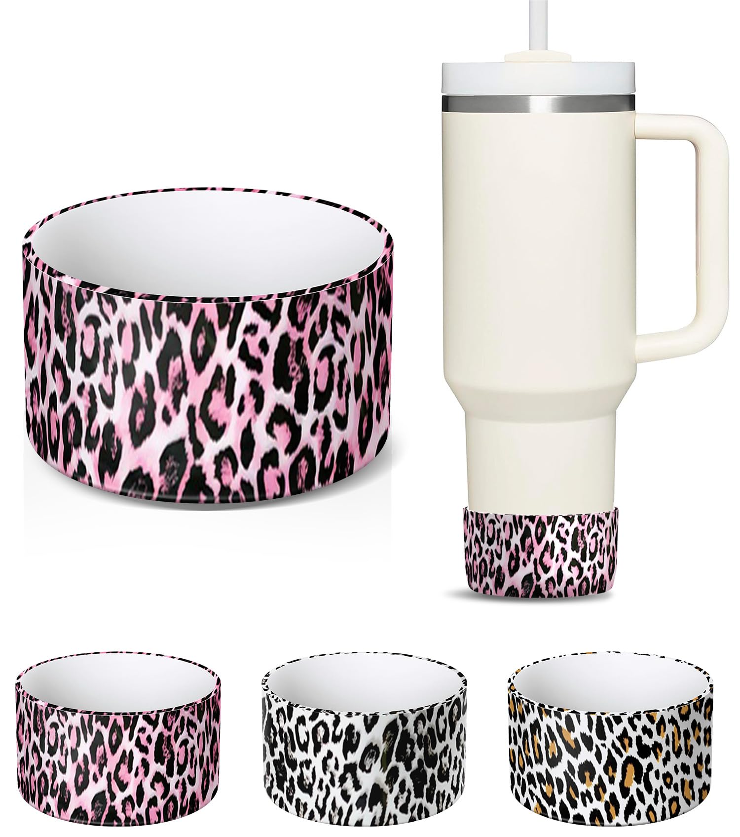 KTKUDY Silicone Boot for Stanley Quencher Tumbler H2.0 30 oz 40 oz & IceFlow 20 oz 30 oz & Intended for Hydro Flask Water Bottle 12-24 oz - Cup Bottom Accessory Fits Simple Modern 40 oz Tumbler