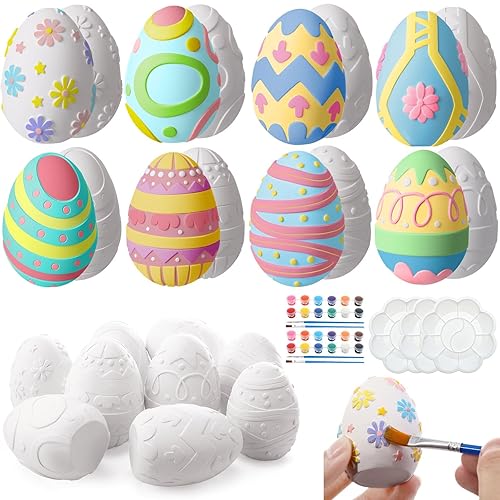 Zubebe 24 Pcs Easter Eggs DIY Kit with 12 Colors