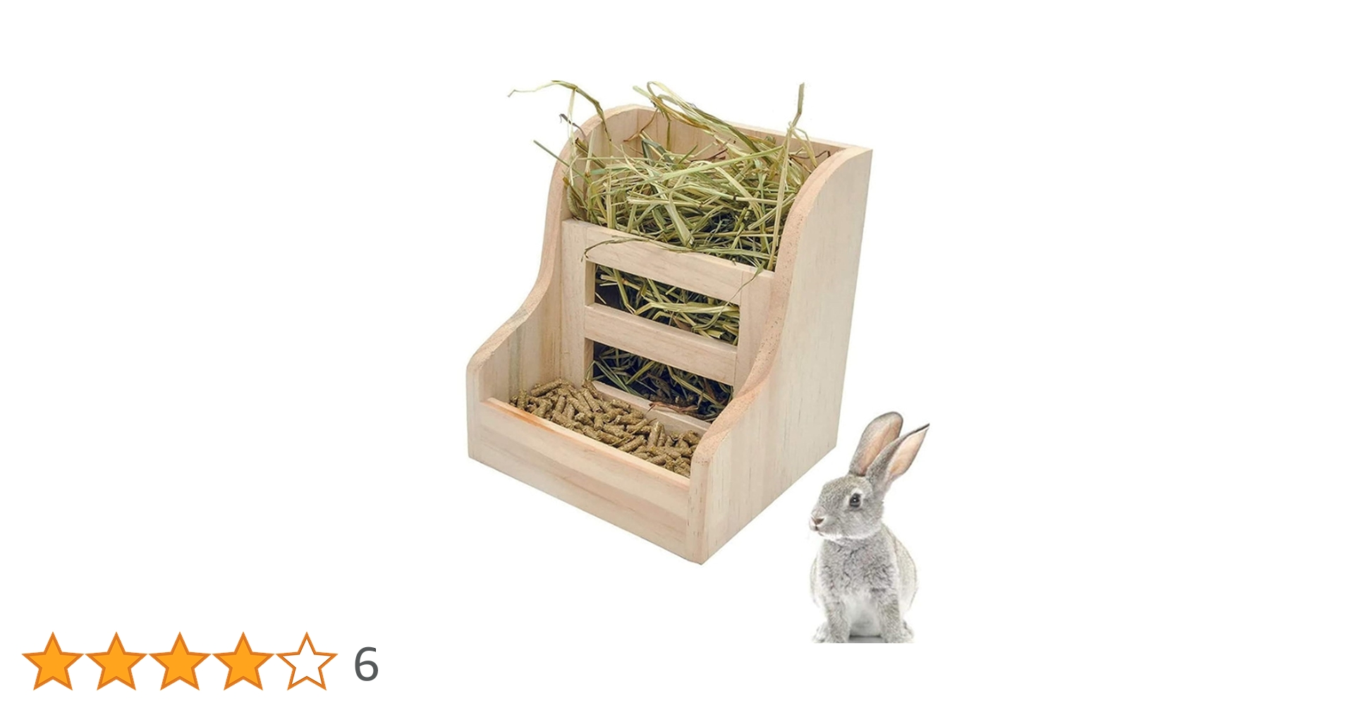 Amazon | Asdays うさぎ 牧草ボックス 木製 餌入れ 牧草入れ