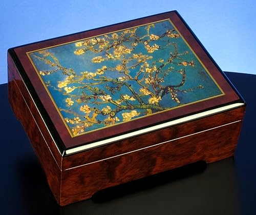 The San Francisco Music Box Company Van Gogh Almond Blossom - Joyero musical de 1890 pulgadas