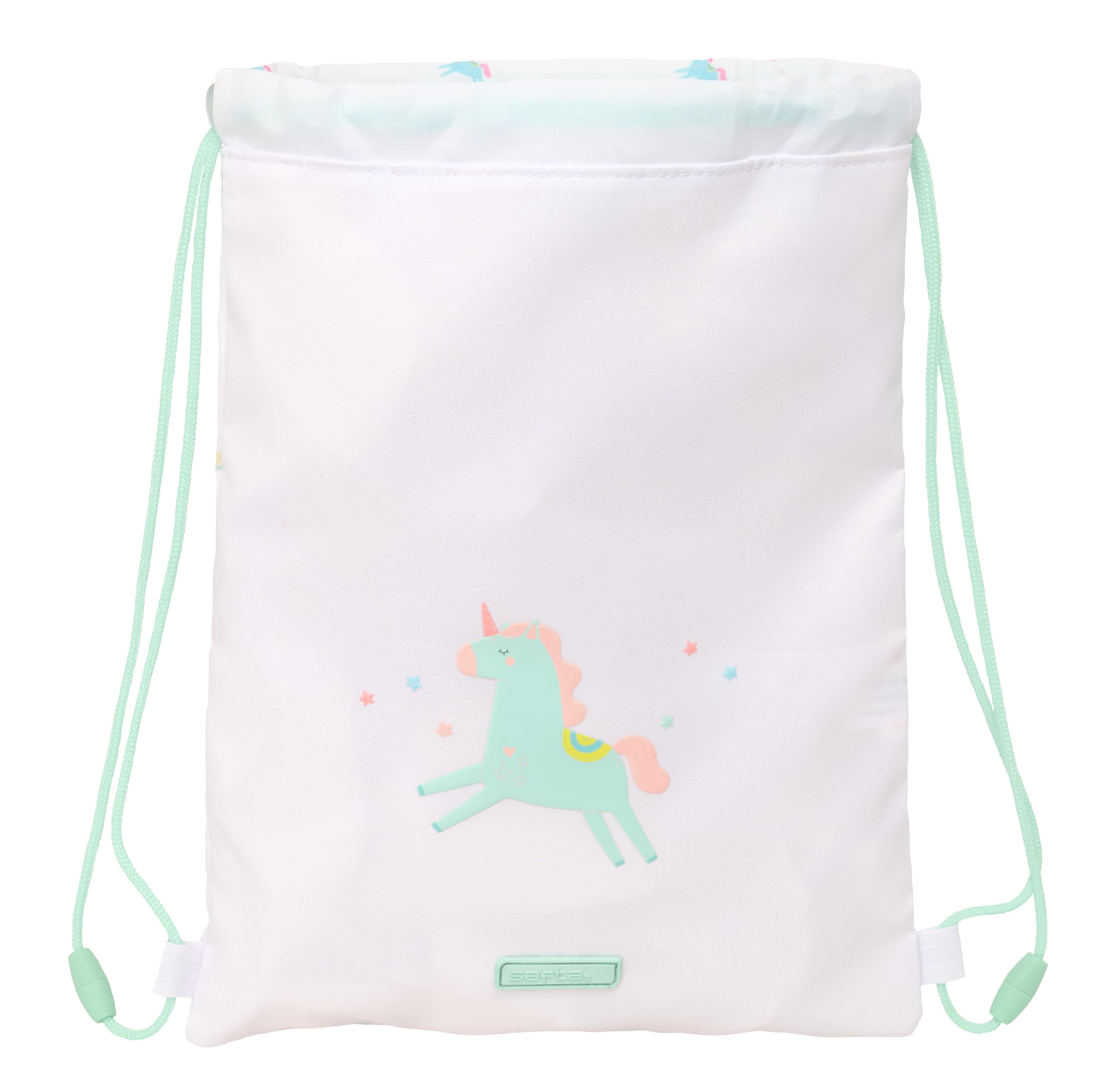 SAFTA PRESCHOOL UNICORN – Junior Flat Bag Backpack, Ideal for Children of Different Ages, Comfortable and Versatile, Quality and Resistance, 26 x 34 cm
